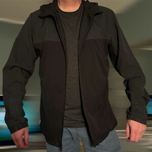 Lulu lemon black hooded athletic jacket, XL​